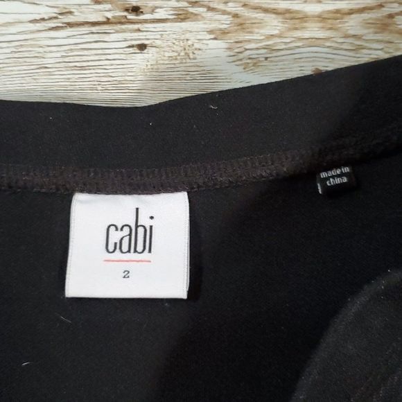 Cabi #3098‎ Black Flounce Ruffle Ponte Skater Skirt Size 2 Flip Skirt - Picture 4 of 9